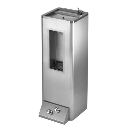 Foot Operated Bottle Filler and Drinking Fountain Foot Operated Bottle Filler and Drinking Fountain